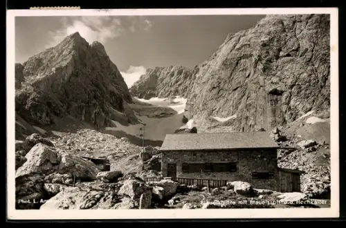 AK Blaueishütte /Blaueisspitze, Berghutte mit Hochkalter