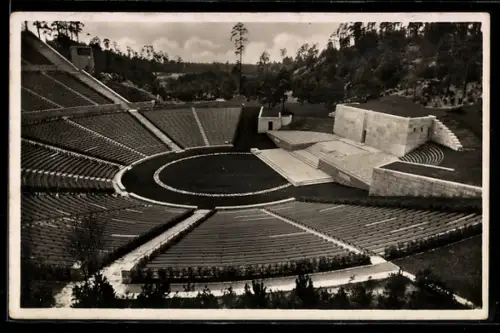 AK Berlin, Reichssportfeld mit Dietrich-Eckardt-Bühne aus der Vogelschau