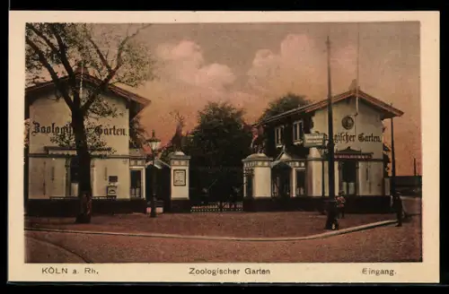 AK Köln, Zoologischer Garten, Eingangsportal