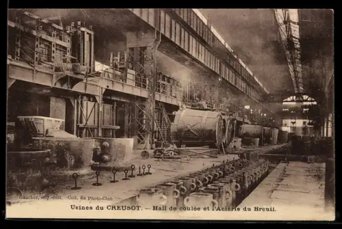 AK Breuil, Usines du Creusot, Hall de coulée et l`Aciére