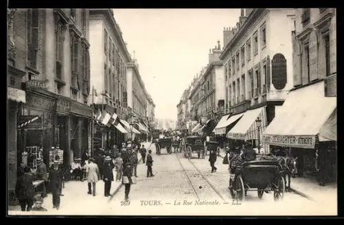 AK Tours, La Rue Nationale, Kutschen