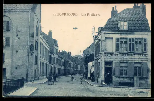 AK Bourbourg, Rue Faidherbe, Strassenpartie