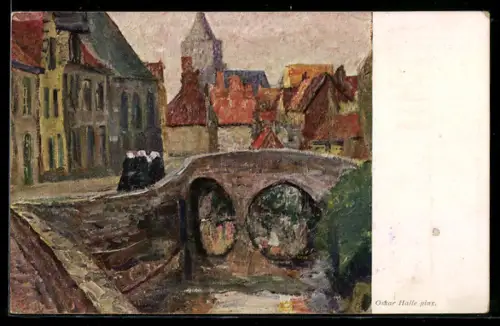 Künstler-AK Brügge, Am Pferdekanal