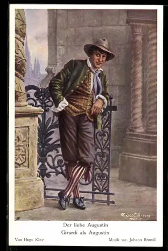 Künstler-AK Schauspieler Alexander Giardi als Augustin