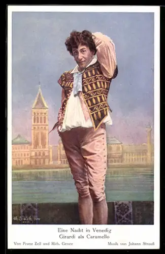 AK Schauspieler Girardi als Caramello in Eine Nacht in Venedig