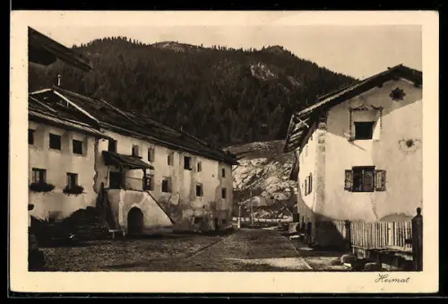 AK Cierfs /Münsterthal, Strassenpartie mit Häusern