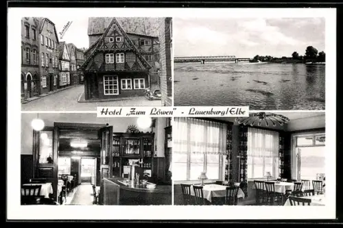 AK Lauenburg /Elbe, Hotel Zum Löwen, Elbstrasse 44, Innenansichten