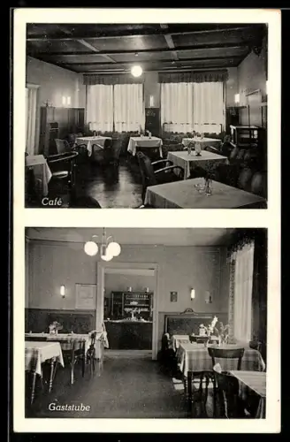 AK Lauenburg a. d. Elbe, Hotel Stappenbeck, Innenansichten Cafe und Gaststube