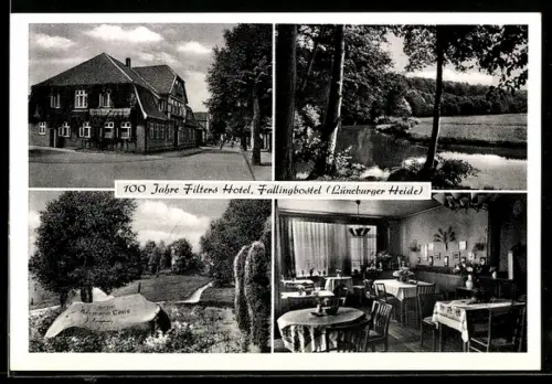AK Fallingbostel /Lüneburger Heide, 100 Jahre Filters Hotel, Innenansicht, Grabmal