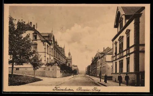 AK Kaiserslautern, Strasse Benzino-Ring mit Passanten