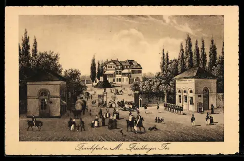 Lithographie Frankfurt-Ostend, Friedberger Tor