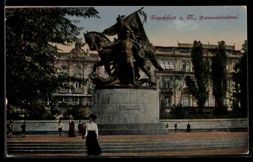AK Frankfurt a. M., Bismarckdenkmal