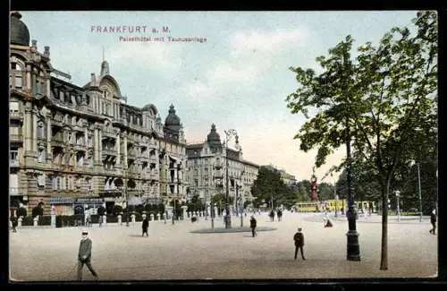 AK Frankfurt a. M., Palasthotel, Taunusanlage