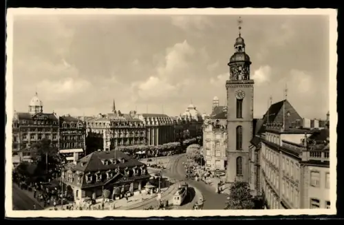 AK Frankfurt a. M., Hauptwache, Katharinenkirche, Zeil