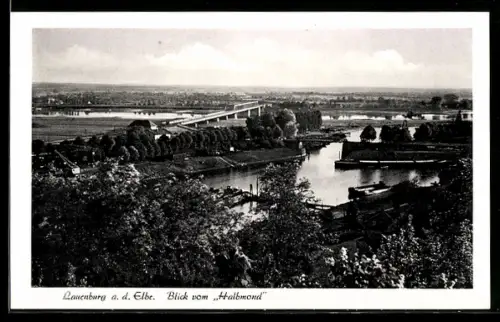 AK Lauenburg a. d. Elbe, Blick vom Halbmond