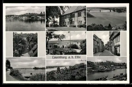 AK Lauenburg a. d. Elbe, Elbansichten, Altstadt, Brücke