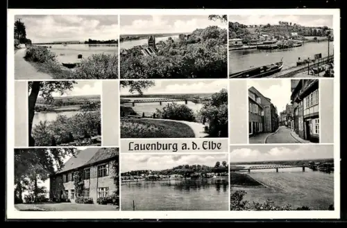 AK Lauenburg a. d. Elbe, Elbansichten, Altstadt, Brücke