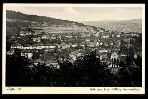 AK Siegen i. W., Blick zum Jung-Stilling-Krankenhaus