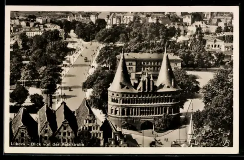AK Lübeck, Blick von der Petrikirche