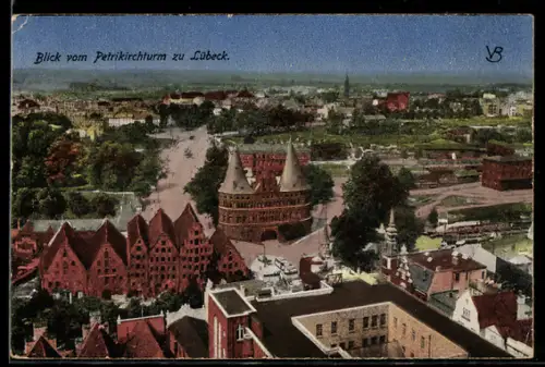 AK Lübeck, Blick vom Petrikirchturm