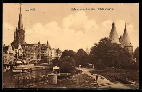 AK Lübeck, Hafenpartie bei der Holstenbrücke