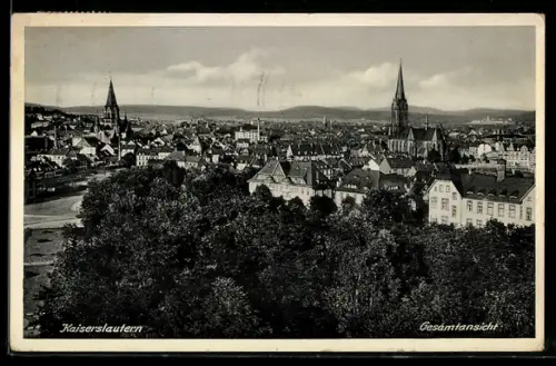 AK Kaiserslautern, Ortspanorama mit Kirche