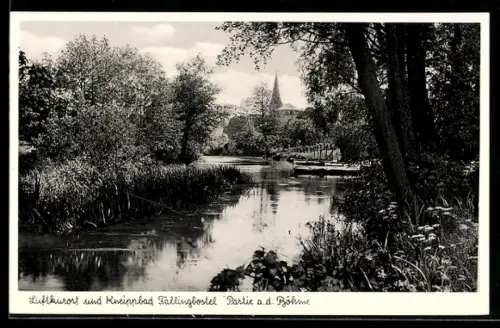 AK Fallingbostel, Kneippbad, Partie an der Böhme