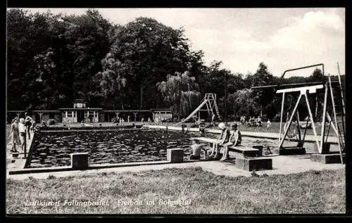 AK Fallingbostel, Freibad im Böhmetal