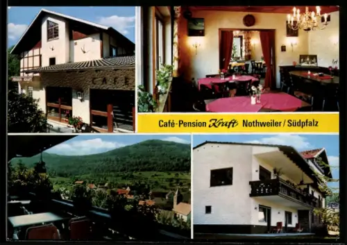 AK Nothweiler /Südpfalz, Café-Pension Kraft, Bes. Wilhelm Kraft