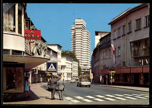 AK Kaiserslautern, Schneiderstrasse mit Rathaus, Hochhaus