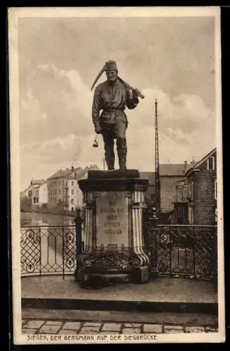 AK Siegen, Der Bergmann auf der Siegbrücke