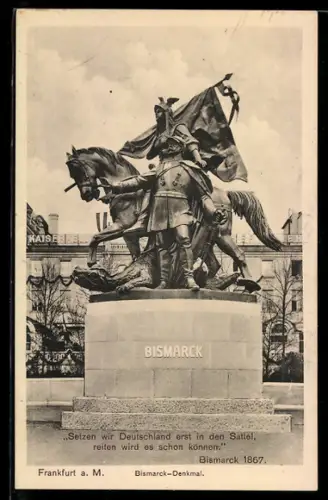 AK Frankfurt a. M., Bismarck-Denkmal