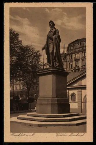 AK Frankfurt a. M., Das Schiller-Denkmal