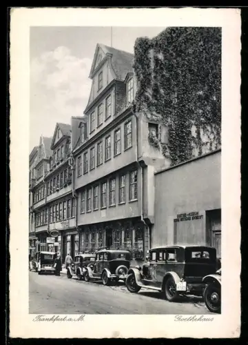 AK Alt-Frankfurt, Goethehaus, Strassenpartie