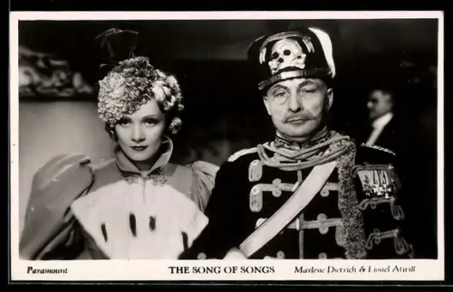 AK Schauspieler Marlene Dietrich und Lionel Atwill im Film The Song of Songs