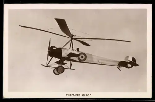 AK Hubschrauber The Auto-Giro hoch in der Luft