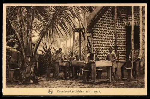 AK Kwango, Missie der EE. PP. Jezuieten in Belgisch Congo, Broeders-kandidaten aan `t werk, afrikanische Volkstypen