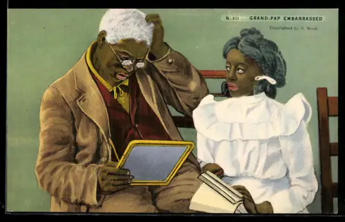 AK Grand-Pap embarrassed, afrikanische Volkstypen