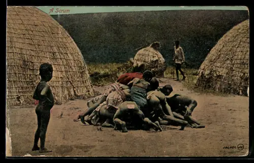 AK Afrikanische Kinder beim Spielen, afrikanische Volkstypen