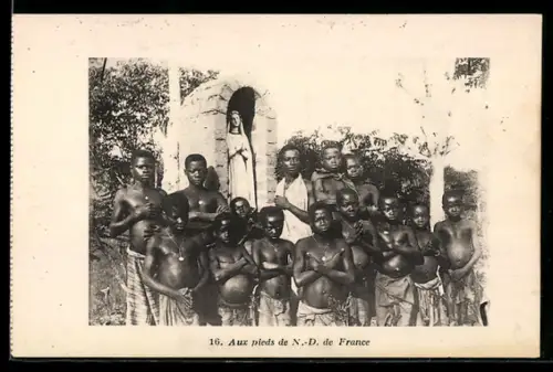 AK Aux pieds de N.-D. de France, afrikanische Volkstypen