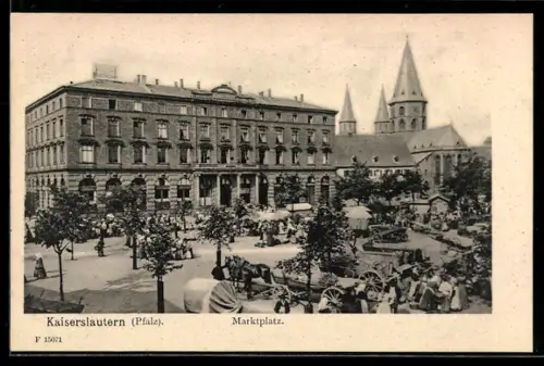 AK Kaiserslautern, Marktplatz am Markttag