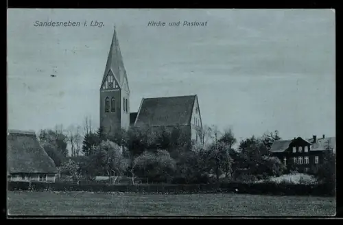 AK Sandesneben i. Lbg., Kirche und Pastorat