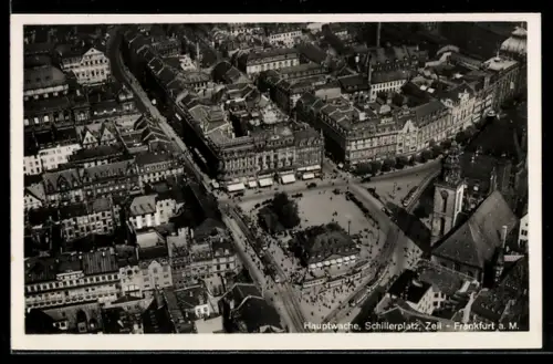 AK Frankfurt a. M., Hauptwache, Schillerplatz, Zeil