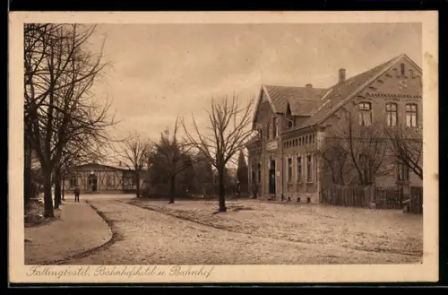 AK Fallingbostel, Bahnhofshotel, Bahnhof