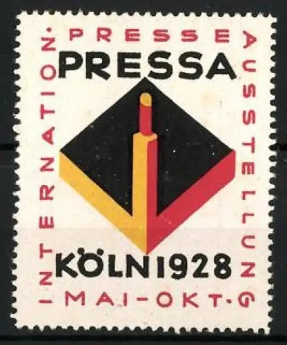 Reklamemarke Köln, Internationale Presse-Ausstellung 1928, Logo