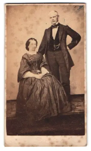 Fotografie Eduard Lützner, Hamburg, Gr. Bleichen 4, Porträt eines Paares