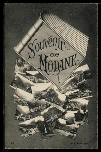 AK Modane, Pont, Gebäudeansichten, Buch
