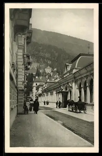 AK Bad Gastein, Kurhaus mit Strassenpartie