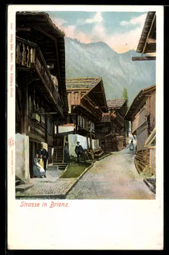 AK Brienz, Strasse in dem Ort