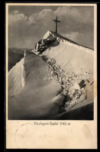 AK Hochgern-Gipfel mit Gipfelkreuz